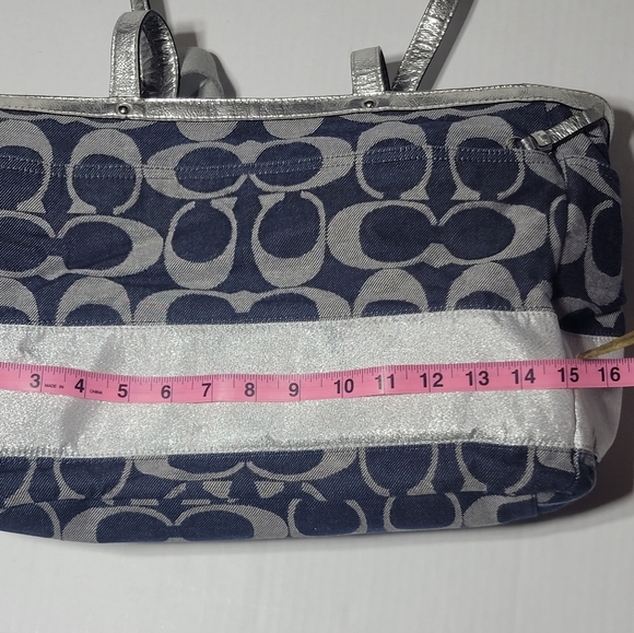 COACH Denim and Silver Diaper Bag - Picture 13 of 14